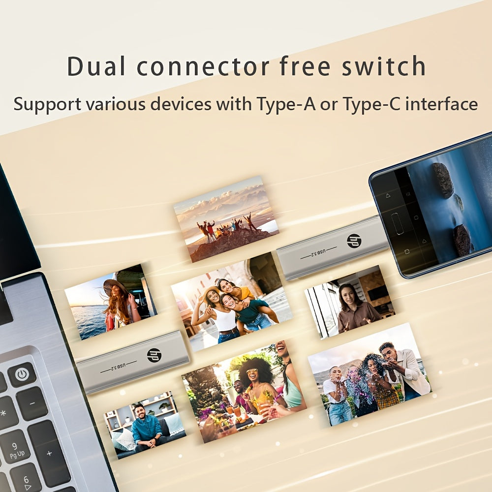 HP USB Type C Flesh xotira 64GB/128GB/256GB sig'im bilan, yuqori tezlikda va OTG qurilmalari uchun haqiqiy sig'im.