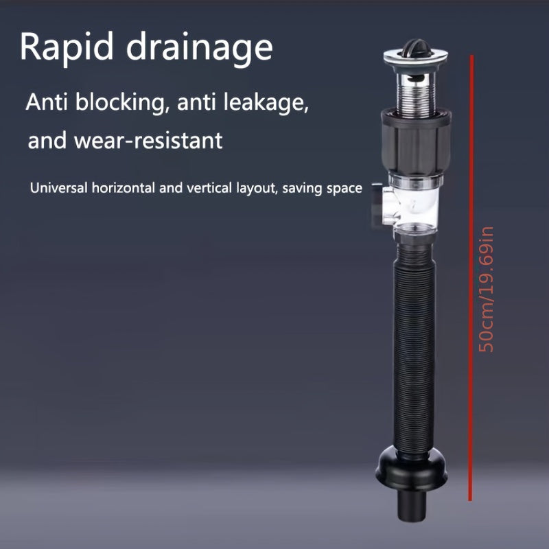 Universal Sink Drain Pipe Set Retractable Bathroom Kitchen Drainage Accessories