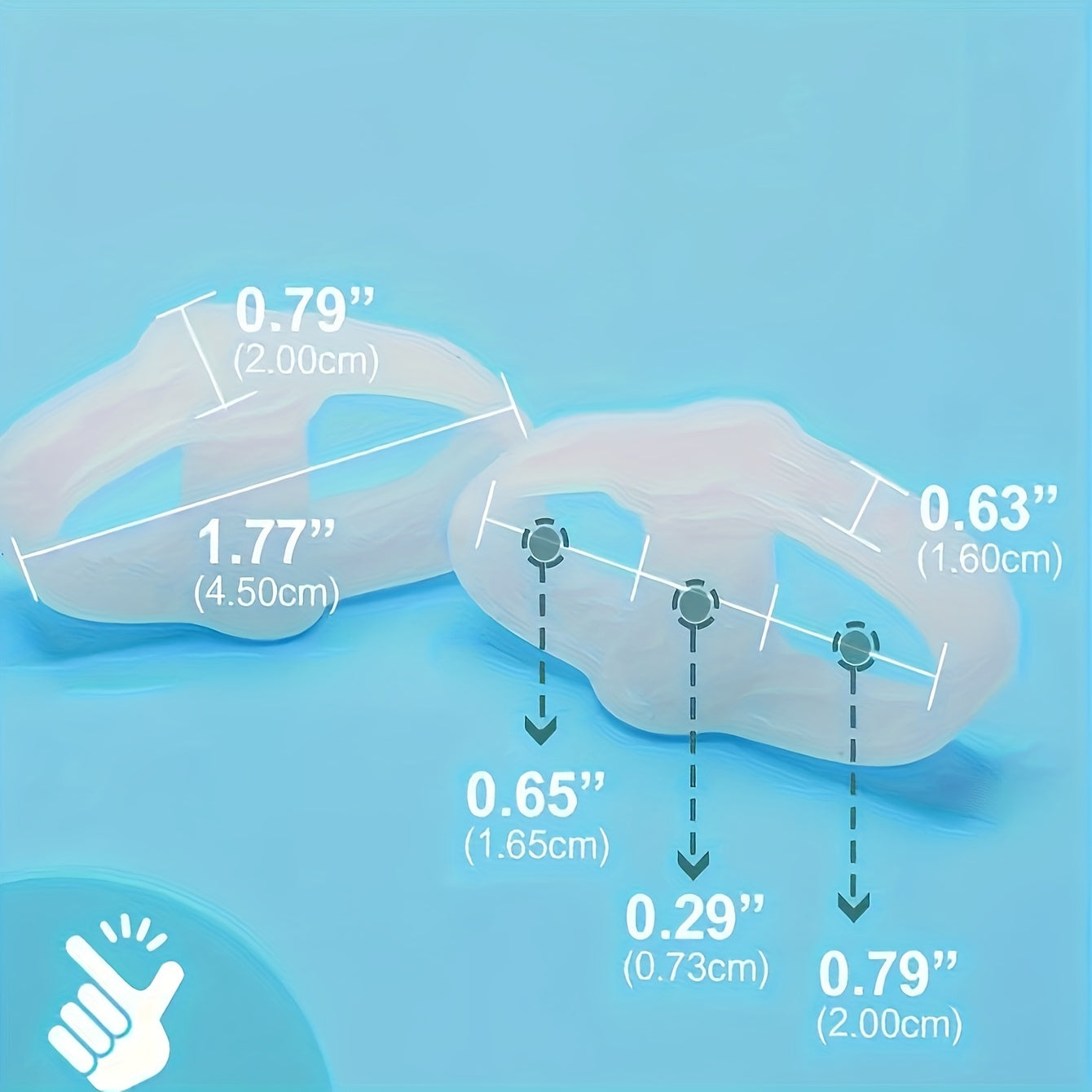 Unisex Silicone Toe Separator Big Toe Splitter Soft Fit Comfortable Shoes