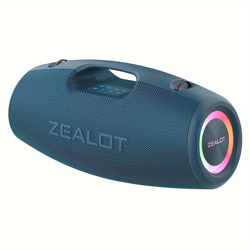 ZEALOT S78 100W Portativ Simsiz Dinamik, DSP Texnologiyasi, 4HORNS, RGB Yoritish, Ikki Ulanish, 24000mAh Batareya, 48 soat O'yin vaqti, Uy, Avtomobil, Tashqi joylar uchun mos baland Stereo Boom Bass