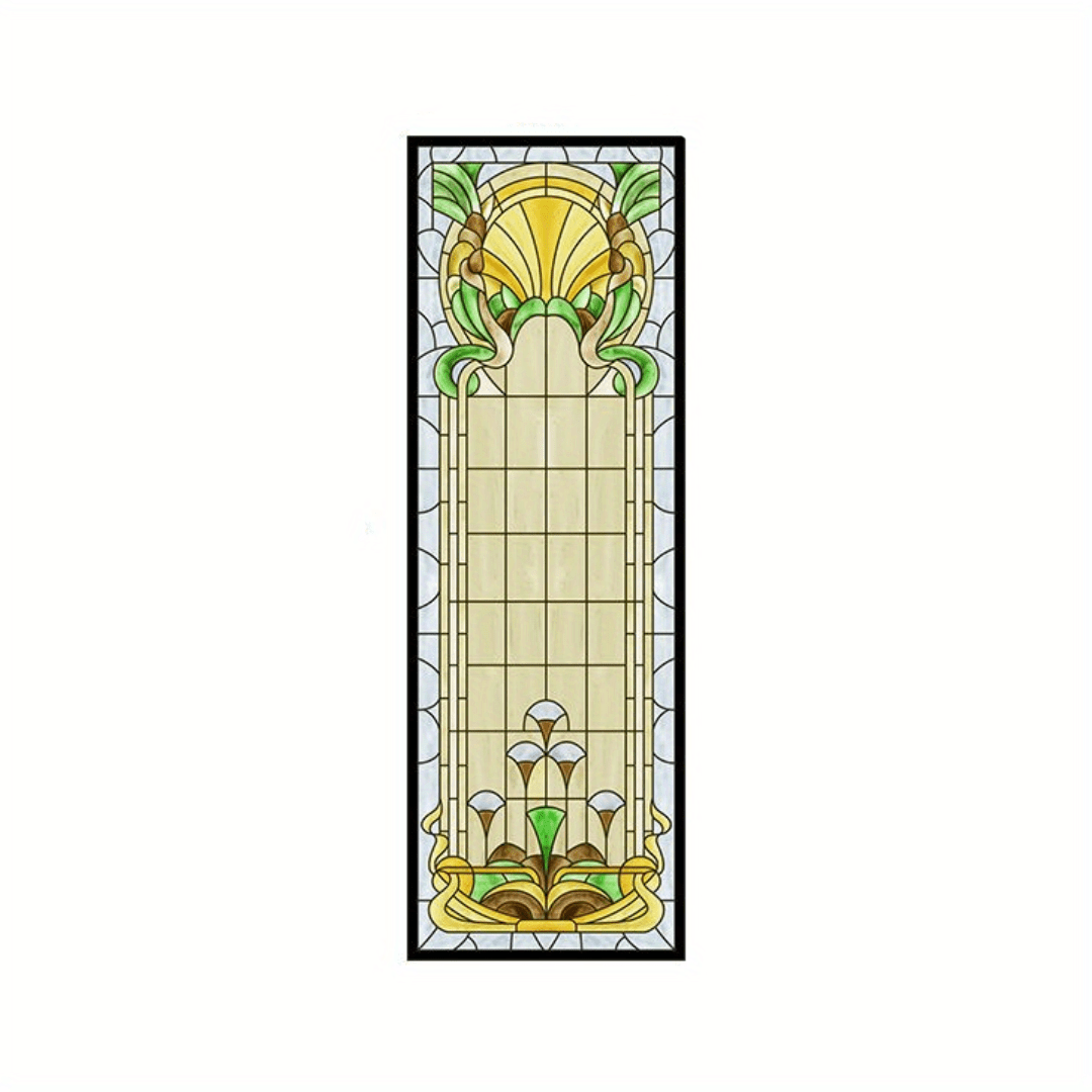 European Retro Stained Glass Window Decals for Privacy and Decoration
