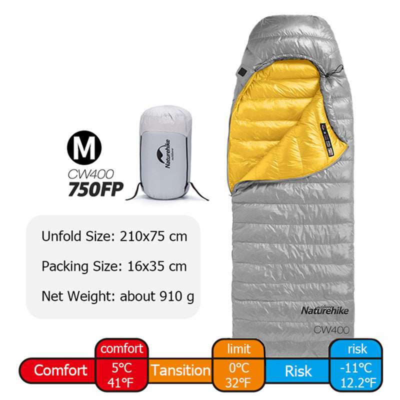 Naturehike Ultra-Light Goose Down Sleeping Bags qishki lagerda eng yuqori qulaylikni ta'minlaydi.
