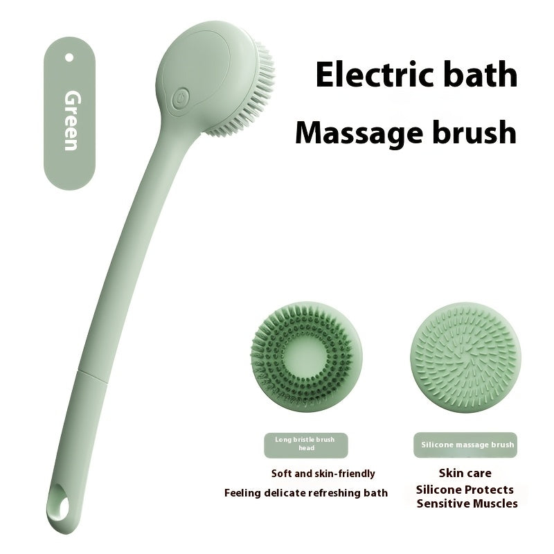 Rechargeable Electric Bath Brush with Long Handle and USB Charging