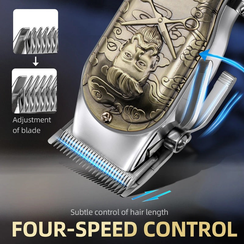 Professional Hair Clippers for Men Cordless USB Rechargeable 9 Guide Combs