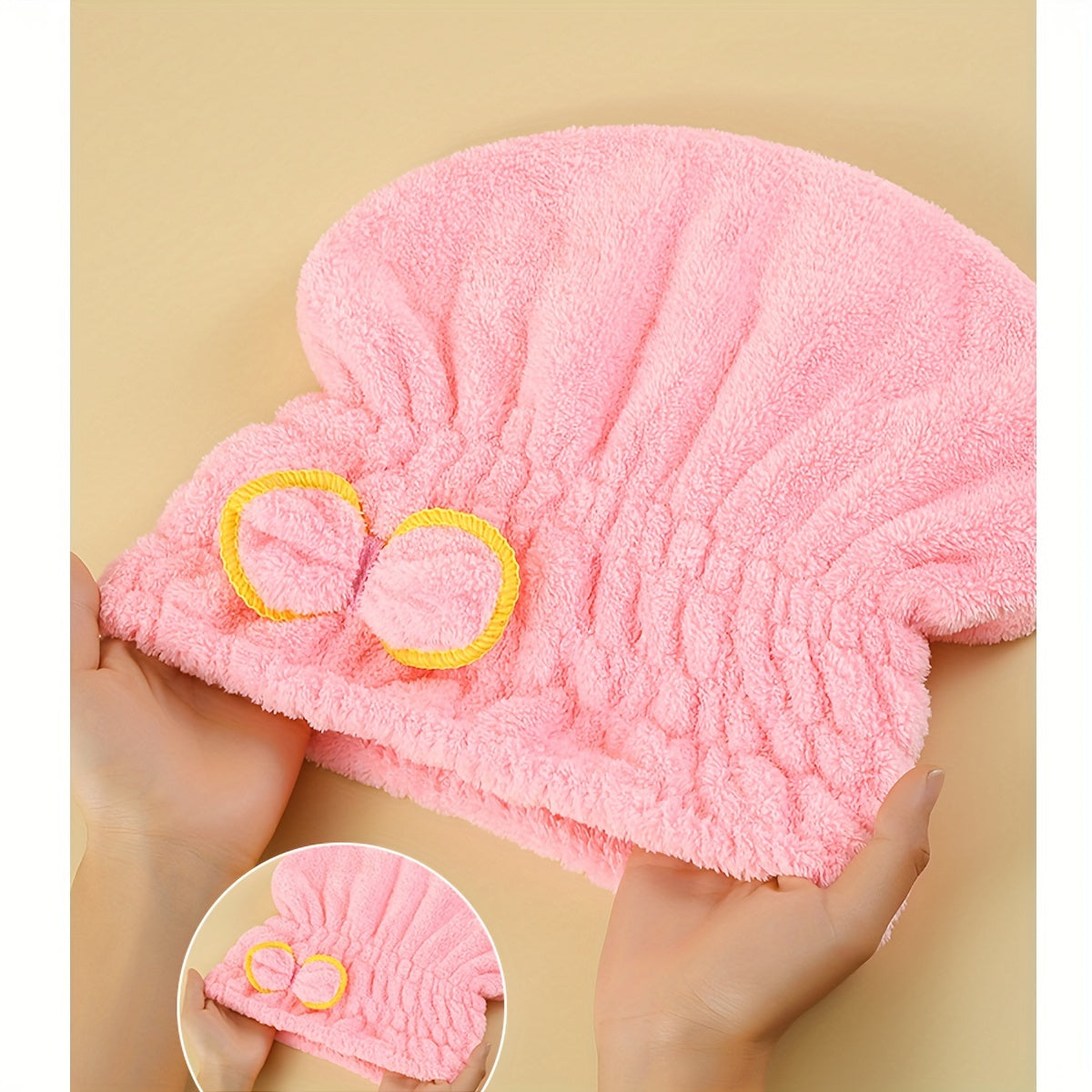 Microfiber Hair Towel Wrap for Women and Girls Quick Dry Super Absorbent Shower Cap