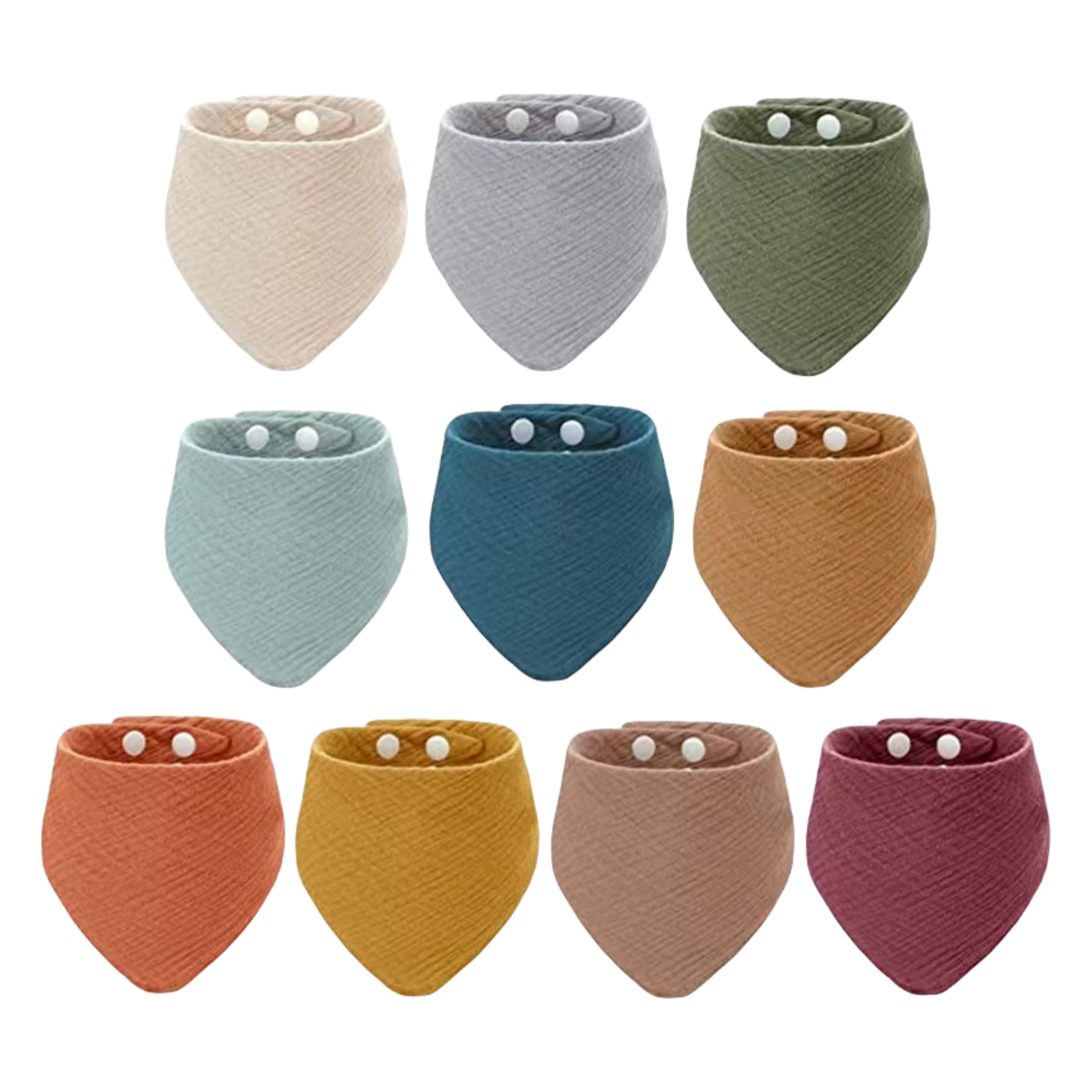 Baby Muslin Bibs and Burp Towels Set with Gauze Layers for Newborns