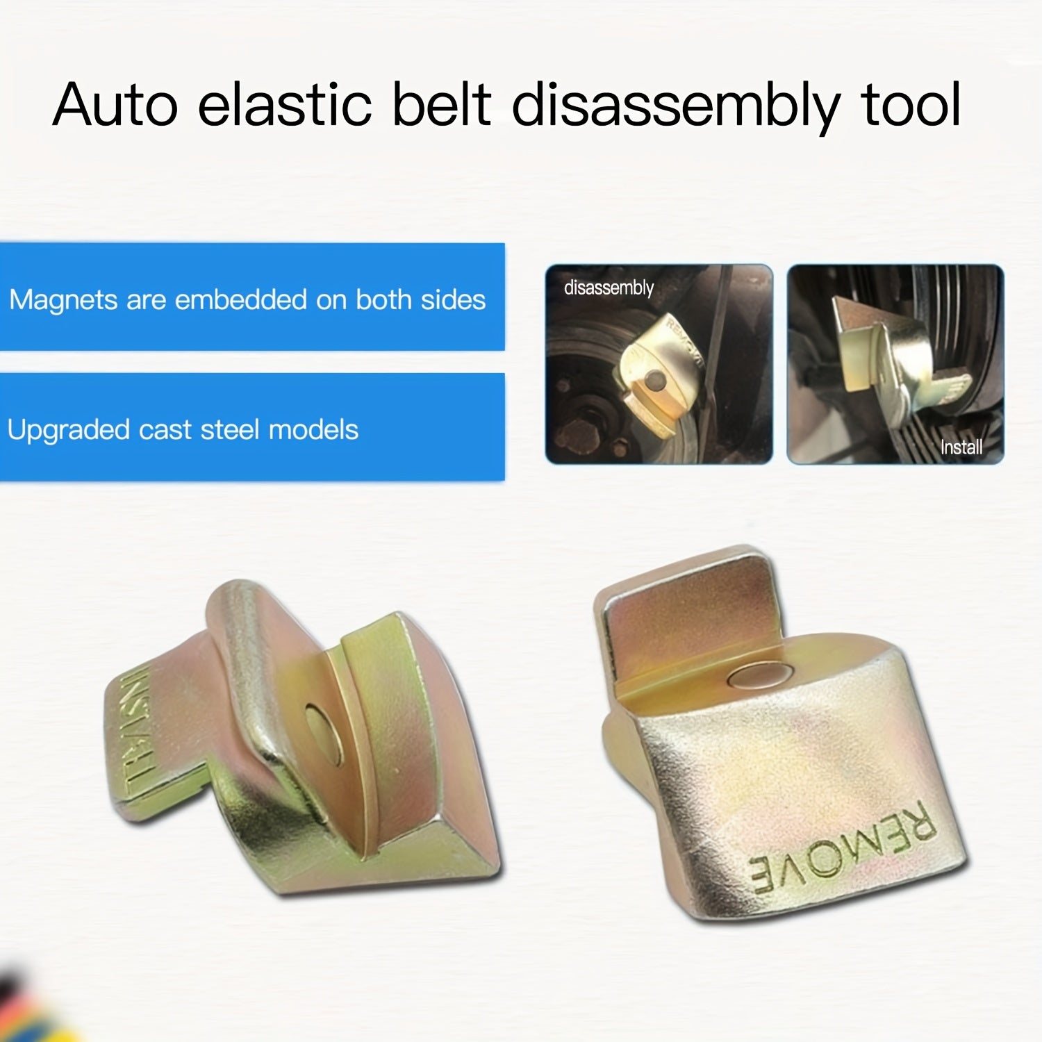 Universal Avtomobilni cho‘zish uchun belbog‘ni olib tashlash va o‘rnatish asbobi, kompakt ta'mirlash yordamchisi