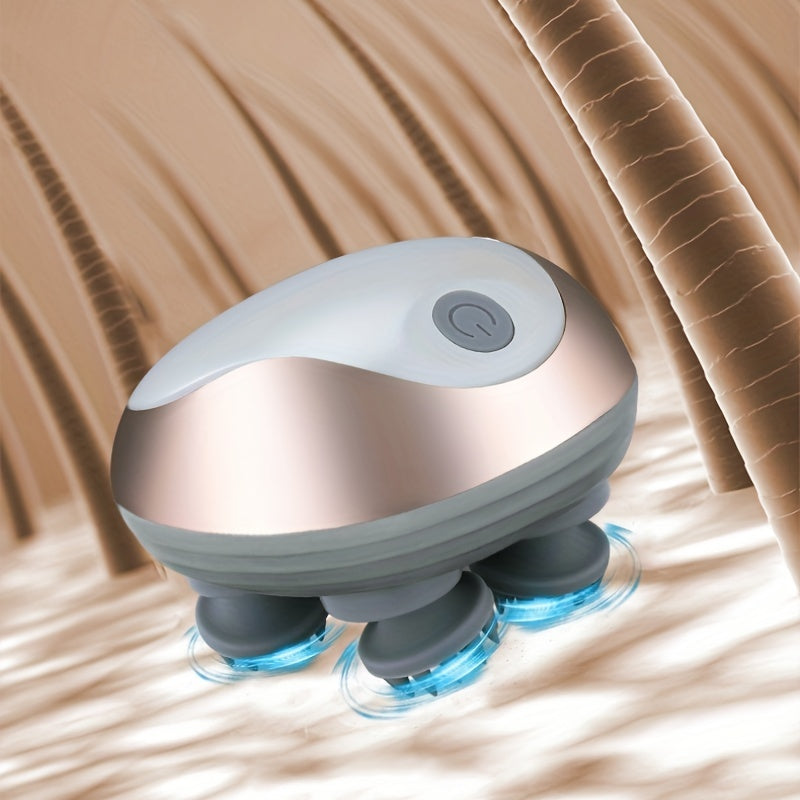 To‘g‘ri barmoqni taqlid qiluvchi 4 ta silikon massaj boshiga ega mushuklar va itlar uchun mo‘ljallangan uy hayvonlari bosh massajchisi.