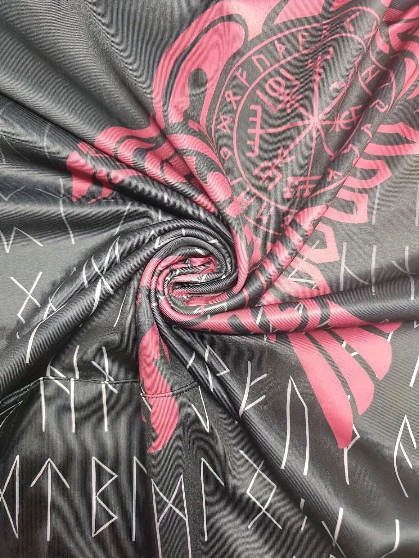 Plus Size Men's Viking Odin Raven Hoodie Casual Sporty Pullover for Spring Fall