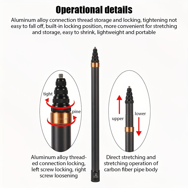 290cm Carbon Fiber Selfie Stick for Insta360 X3 One X2 One RS