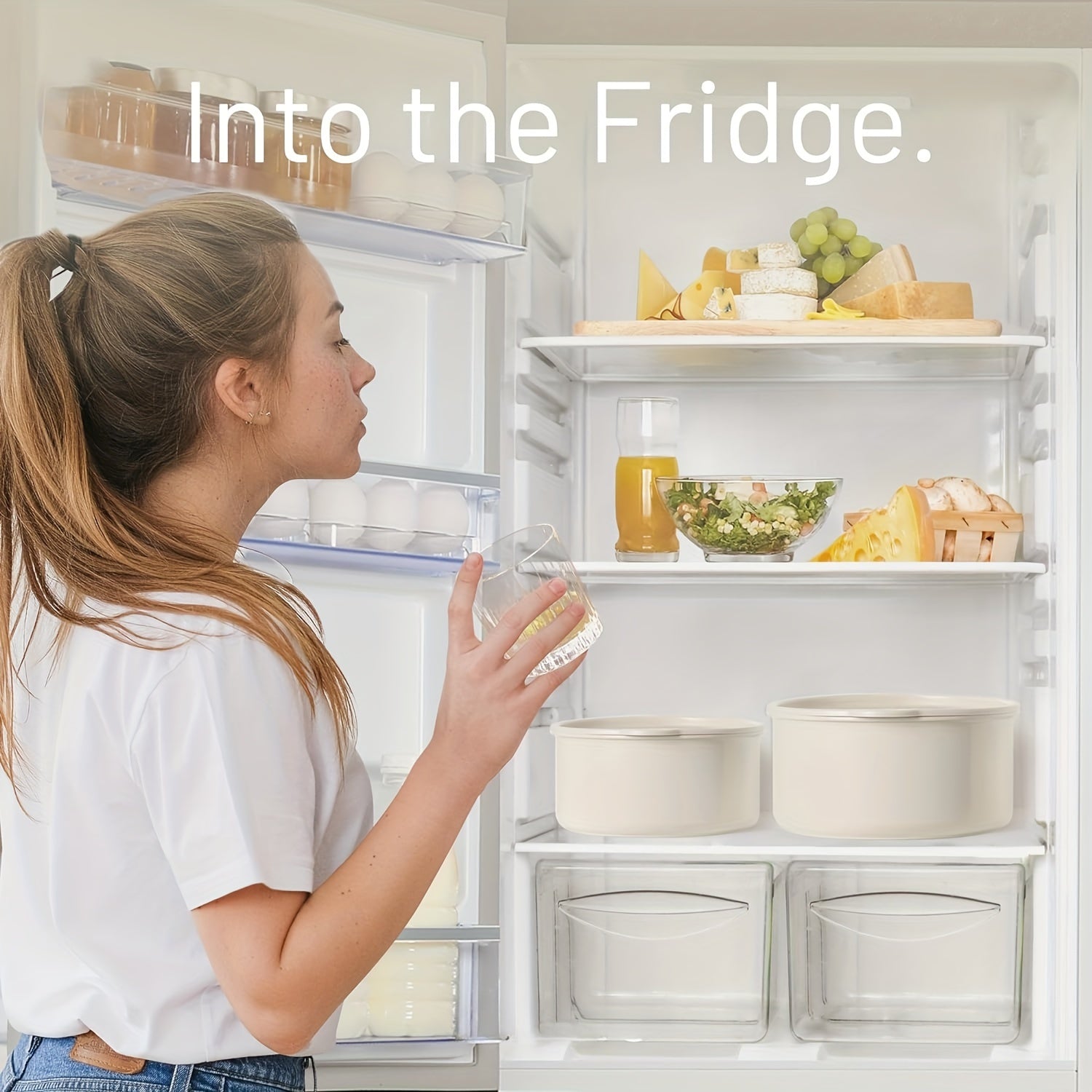 15-Piece Nonstick Cookware Set in Milk White with Detachable Handles, Dishwasher Safe