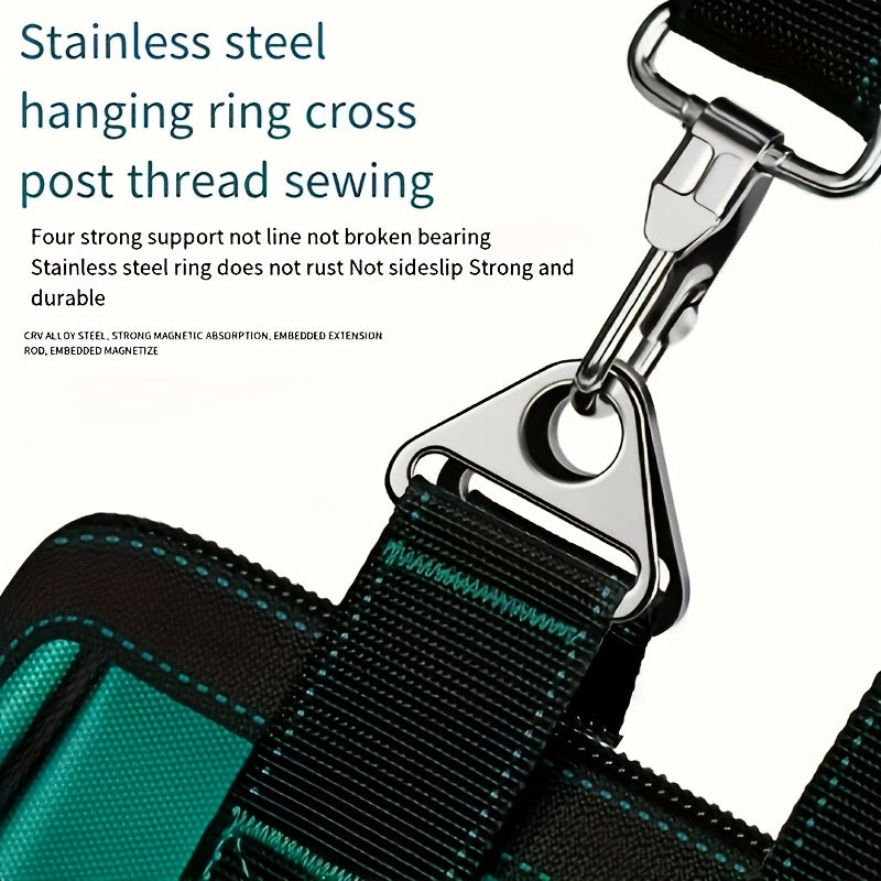 Waterproof Green Canvas Tool Bag with Reflective Strips