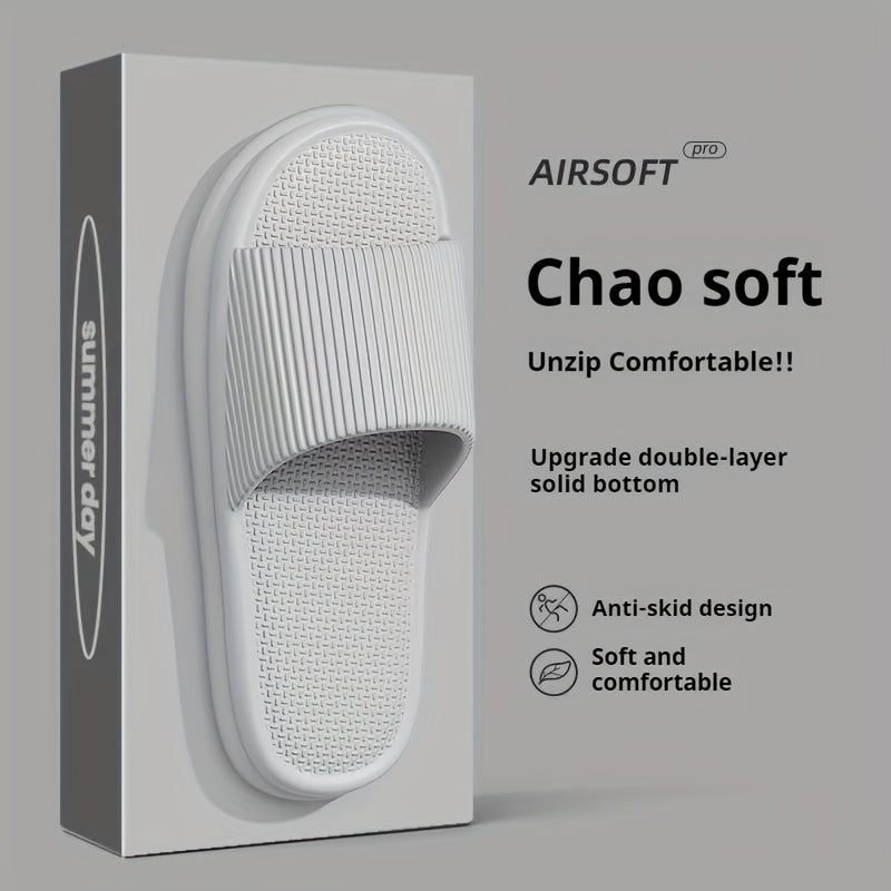 Women’s Black EVA Slip-On Slippers for Indoor Outdoor Comfort