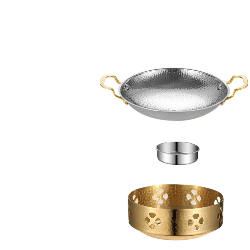 Portativ Nikel qotishmasidan yasalgan Wok to'plami - Uyda va ochiq havoda pishirish uchun ideal, katta sig'im, tez issiqlik taqsimoti va oson tozalanadi.