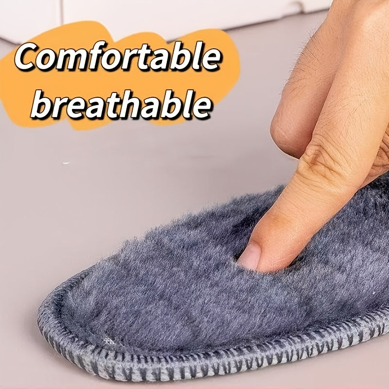 Unisex Winter Fleece-Lined Warm Insoles Thickened Shoe Inserts