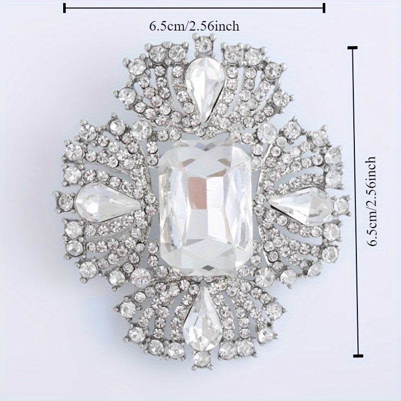 Elegant Rhinestone Brooch for Women, Sparkling Jewelry Accessory