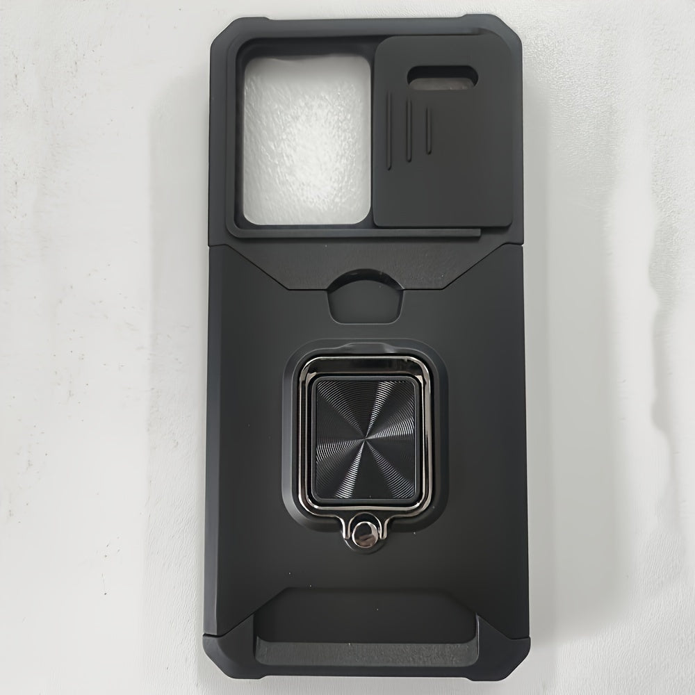 Heavy-Duty Shockproof Phone Case with Metal Stand and Card Slot for Redmi Note 13 Pro Plus 12 Pro 11 Pro