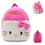 Large Hello Kitty Backpack with Whisker Pattern Durable Polyester Hand Washable