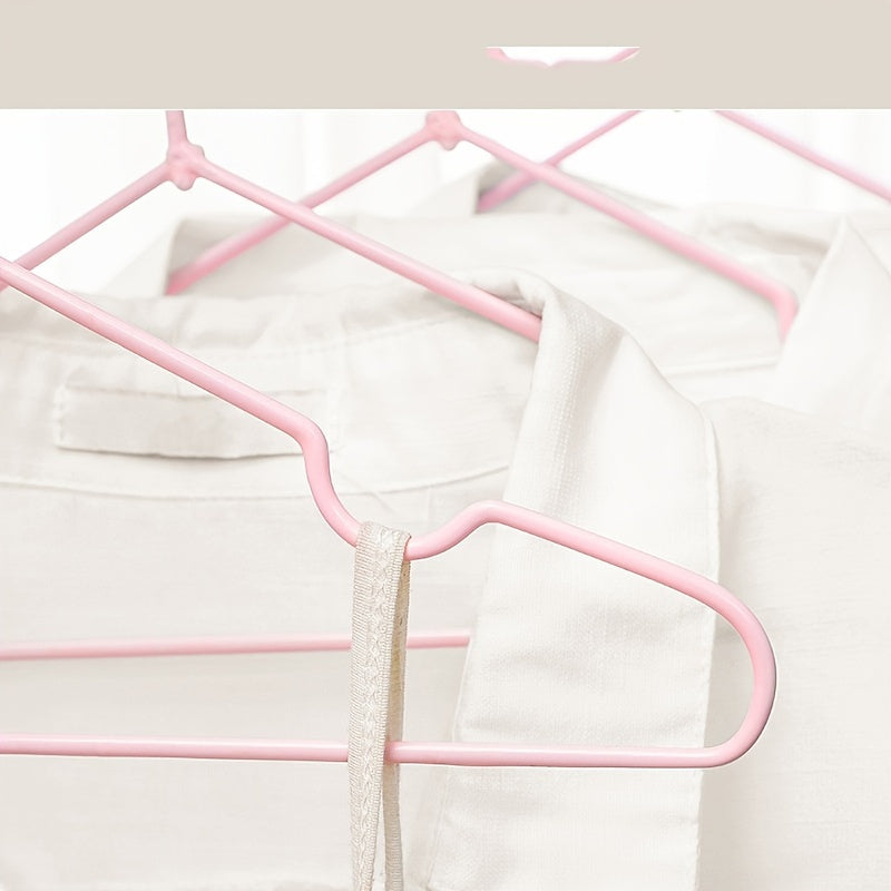 Set of 10 Heavy Duty Metal Hangers for Closet Organization and Storage