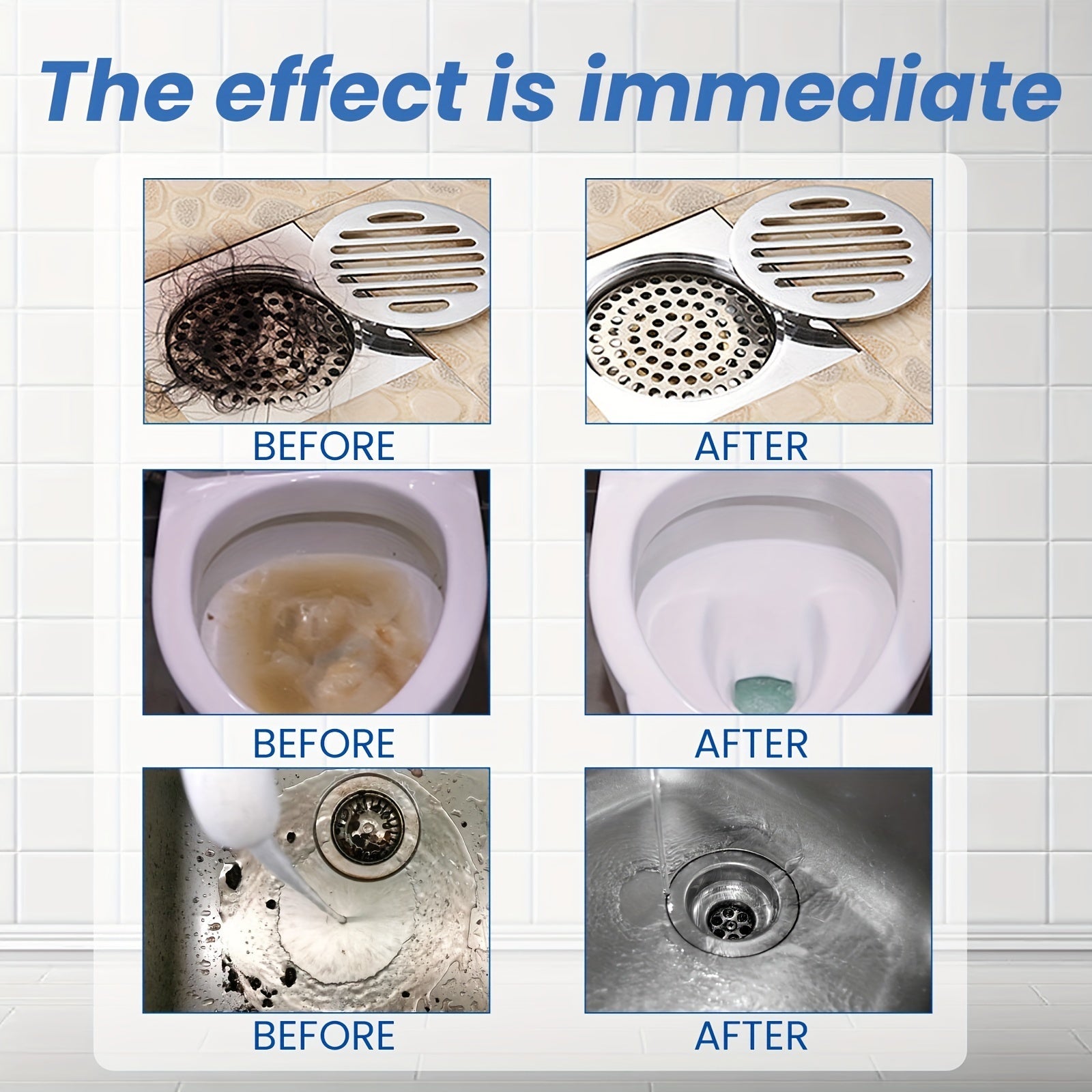 100g Pipe Cleaning Powder for Kitchen and Bathroom Drain Unclogging