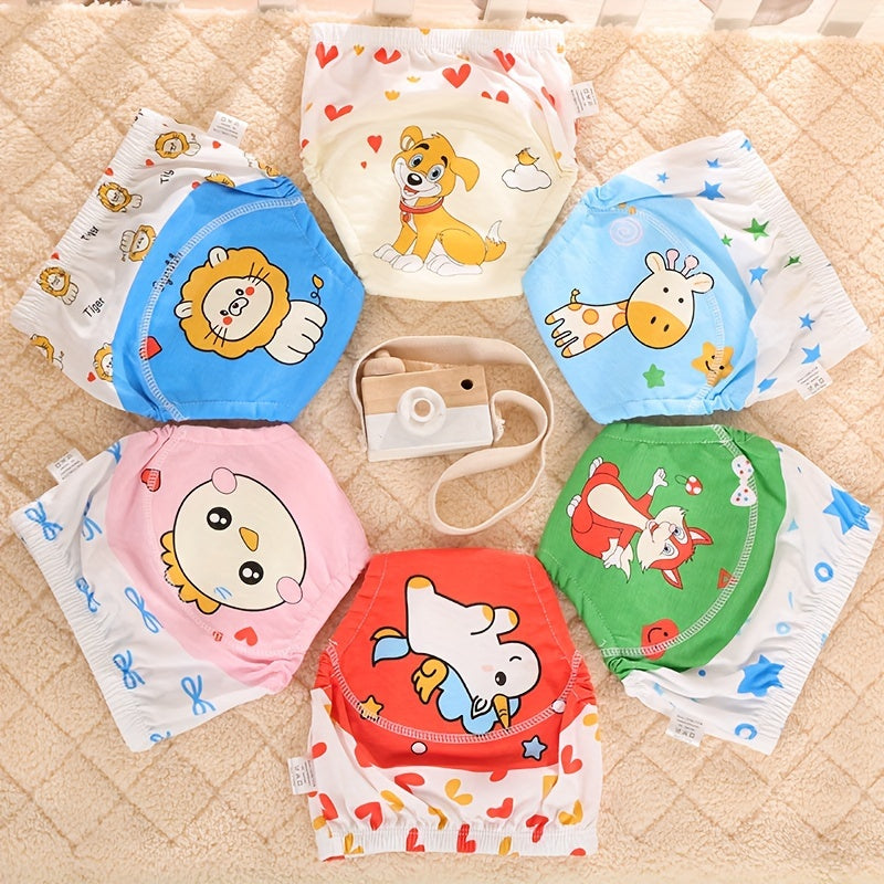 Комплект из 3 моющихся тренировочных штанов для детей - 6-слойные толстые тканевые подгузники, универсальные обучающие штаны для детей