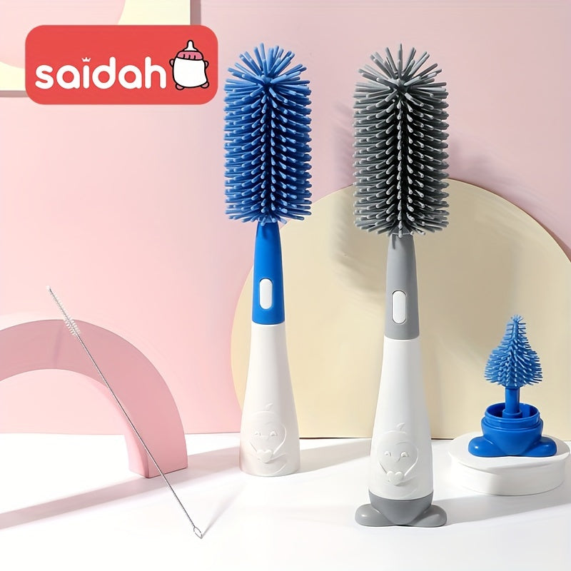 Набор силиконовых щеток для чистки бутылочек, сосок, трубочек и чашек