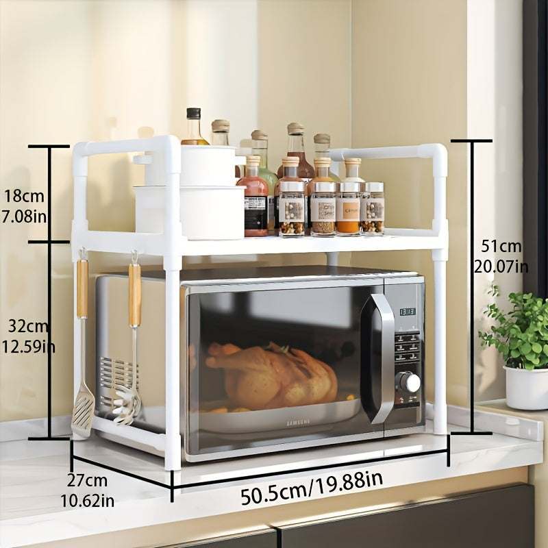 Estante de almacenamiento de cocina moderna con soporte para microondas y estante de horno de múltiples capas