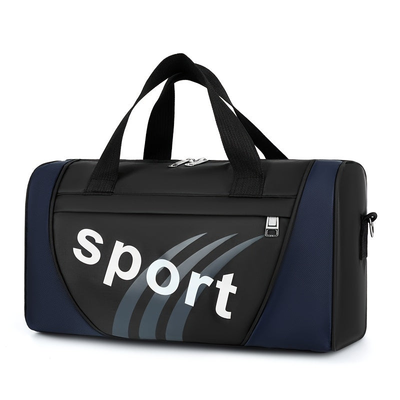 Черная нейлоновая сумка-тоут с регулируемым плечевым ремнем для спорта, путешествий, тренажерного зала, йоги