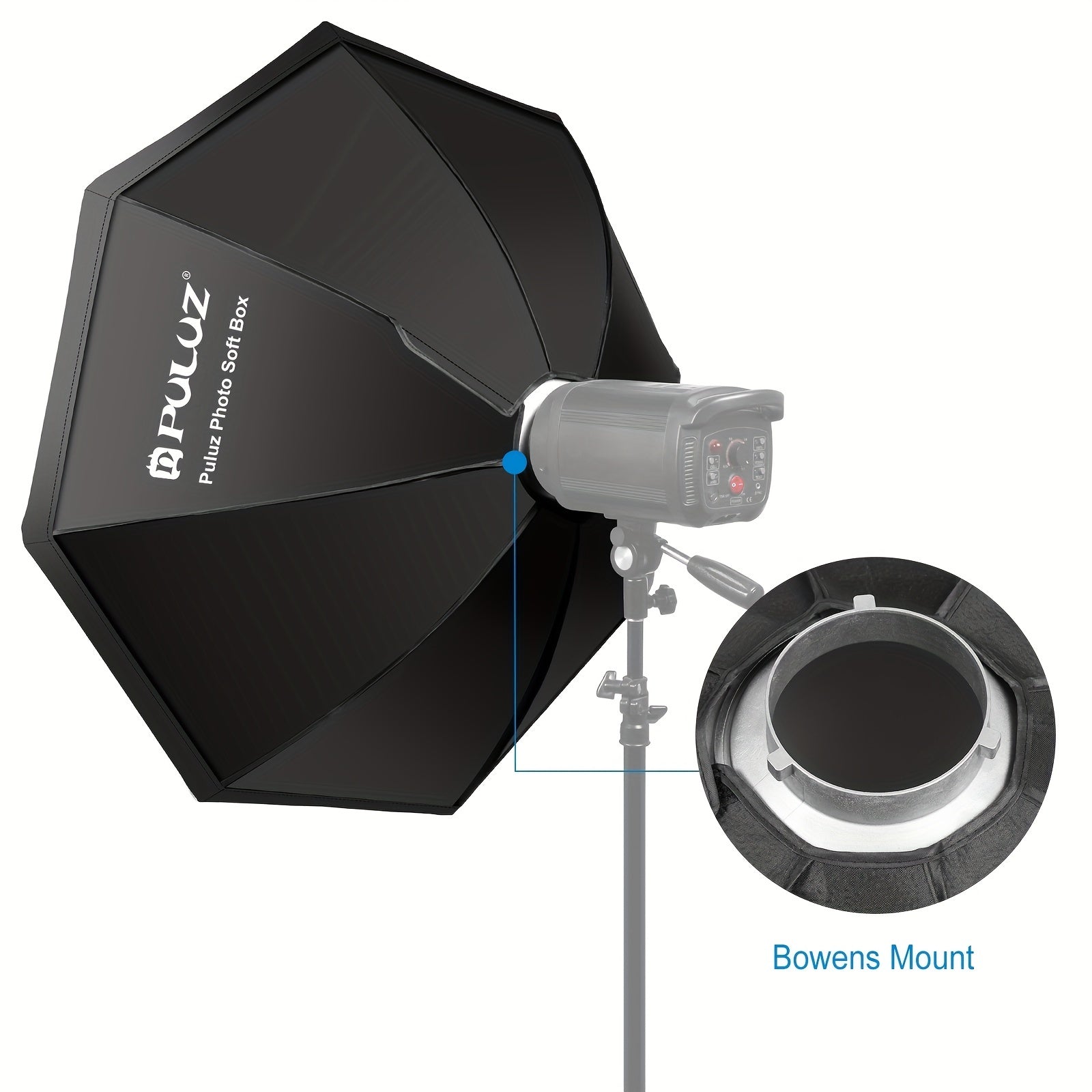 95cm Octagon Parabolic Softbox with Bowens Mount for Studio Flash Lighting