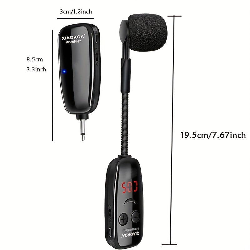 Wireless Microphone and Saxophone Transmitter Receiver for Trumpets Clarinets Cellos