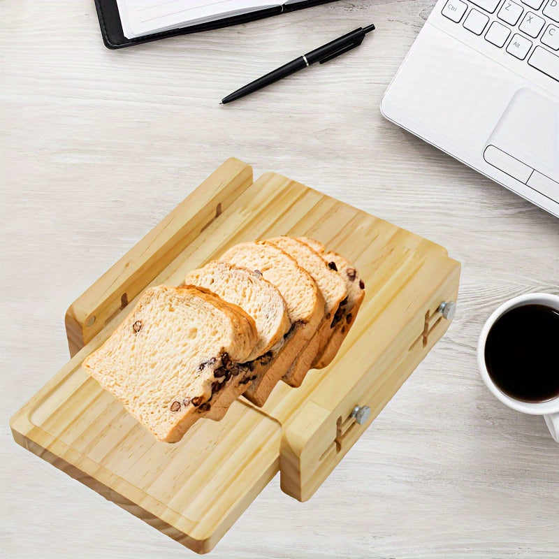 Yog'ochdan yasalgan ko'p funksiyali non kesish asbobi - Uy va restoran uchun ajoyib, ichki saqlash bilan qulay oshxona non kesgichi, pishirishni sevuvchilar uchun ideal