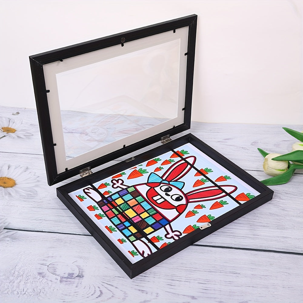 Magnetic A4 Kids' Drawing Photo Frame Foldable Cartoon Wall Decor