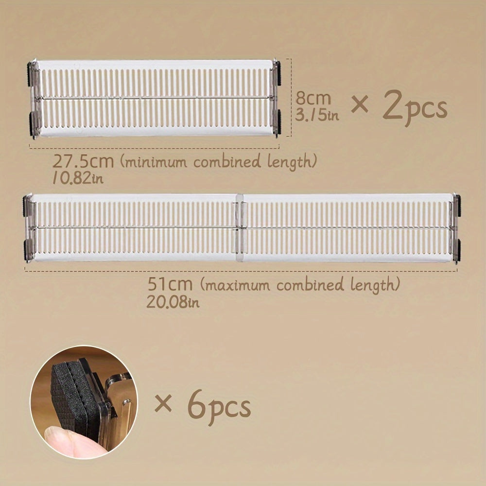 Adjustable Drawer Dividers for Underwear and Socks Non-Slip Space-Saving Storage Organizer