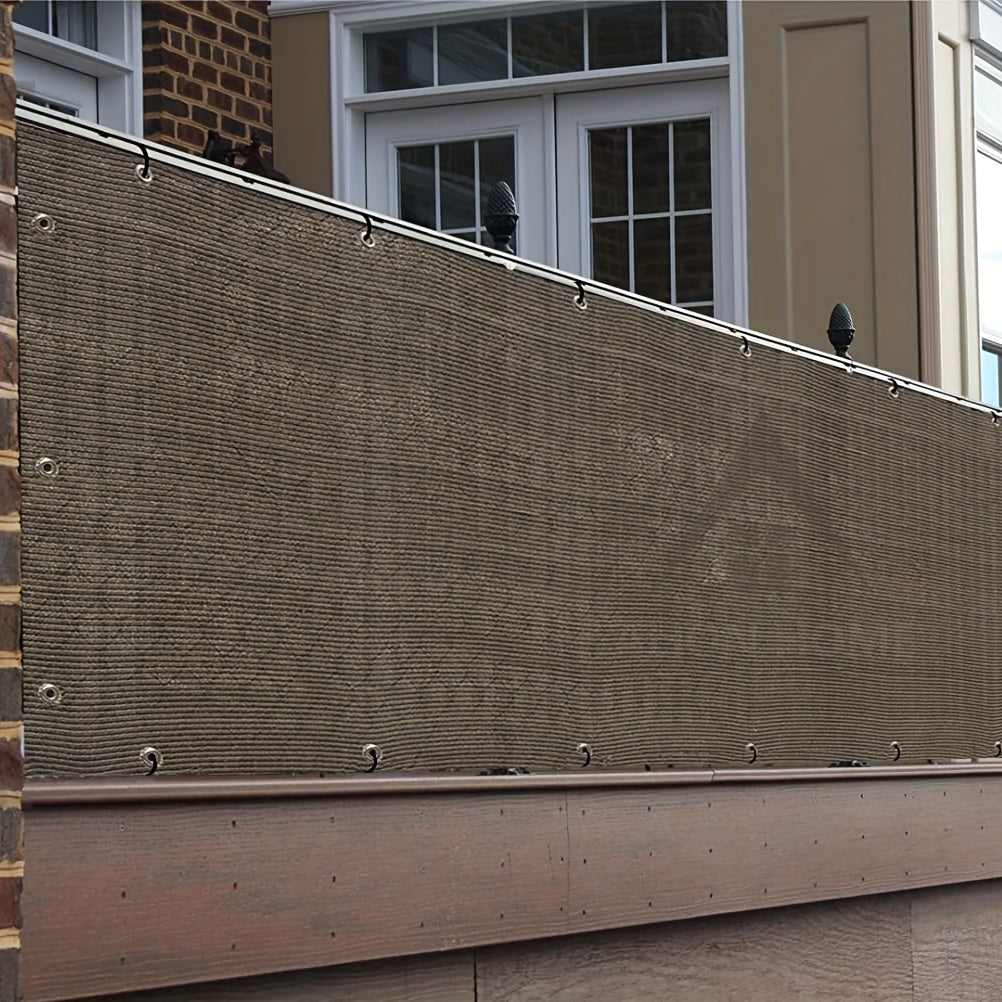 Outdoor Brown Plastic Mesh Privacy Screen for Balcony Shade and Wind Protection