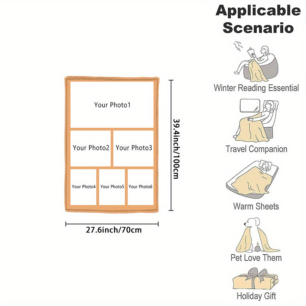 Custom Photo Blanket Soft Flannel Throw Personalized Gift for Home and Travel