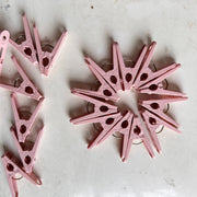 Розовый пластиковый набор прищепок с корзиной для хранения, зажимы для белья и сушки носков