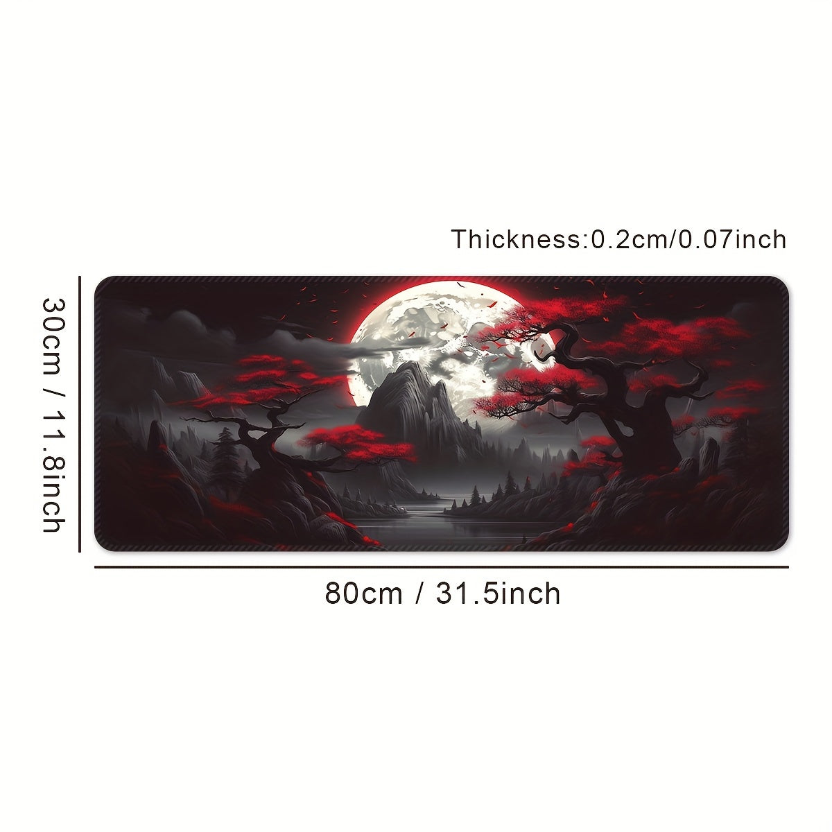 Katta, sirpanmaydigan o'yin sichqonchasi padini manzarali tog'lar dizayni, tikilgan chetlar va yuviladigan yuzasi bilan. Esport, kompyuterlar va ofis ishlari uchun mukammal.