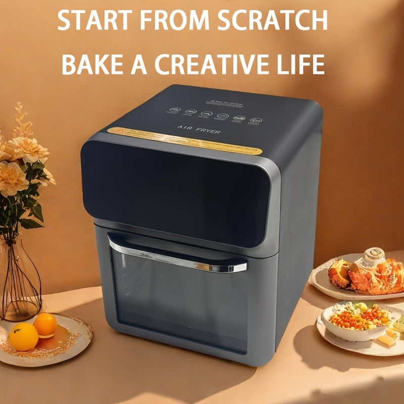 gmbin Avtomatik Havo Fryer, 1350W Sensorli Ko'rsatkich bilan, 10L Hajm, Turli Taomlar uchun Ko'p Funktsiyali, Evropa Standartli Plug