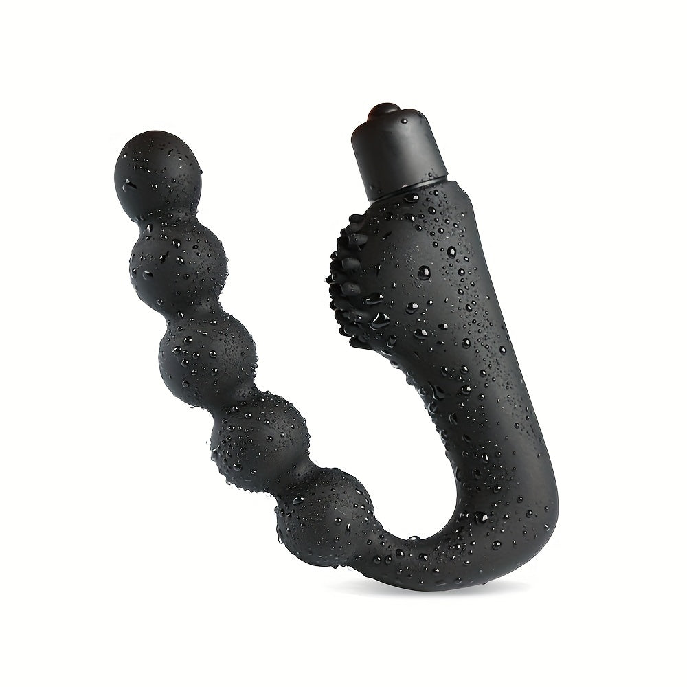 Men Silikon Beads Anal Prostata Massager Vibrator Butt Plug bilan 10 ta rejim