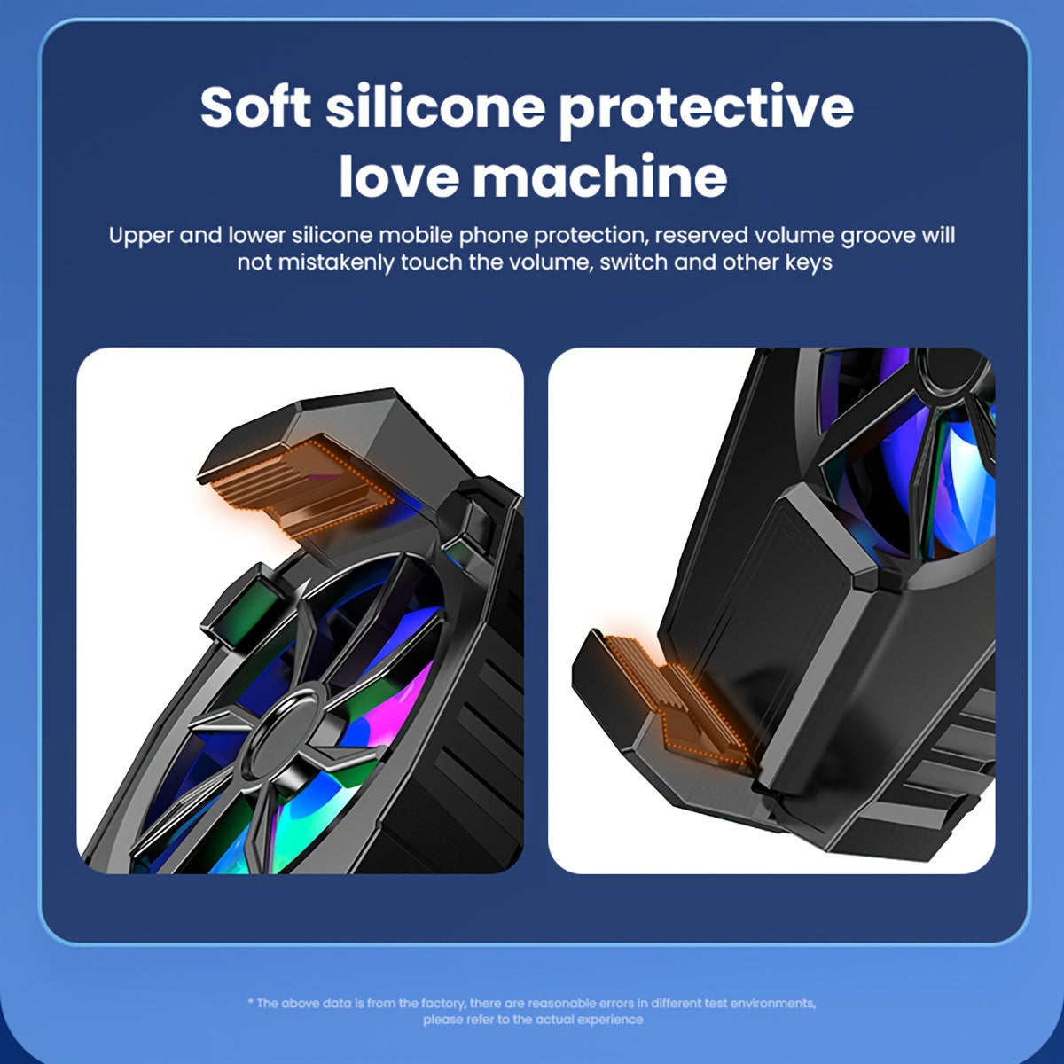 Wireless Rechargeable Phone Cooler with Color Lights for Gaming and Lag Reduction