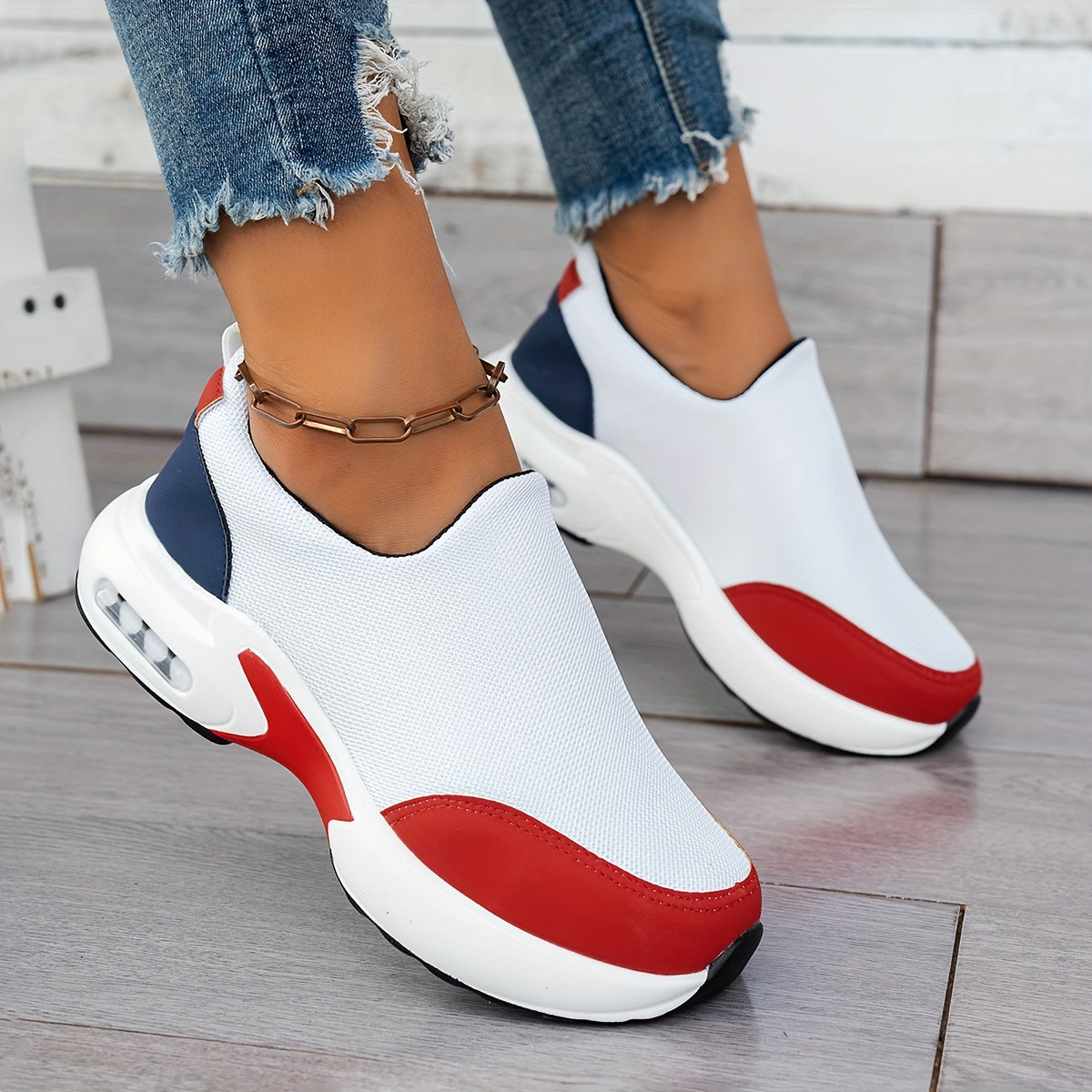 Zapatillas de running transpirables para mujer con suela de PU antideslizante