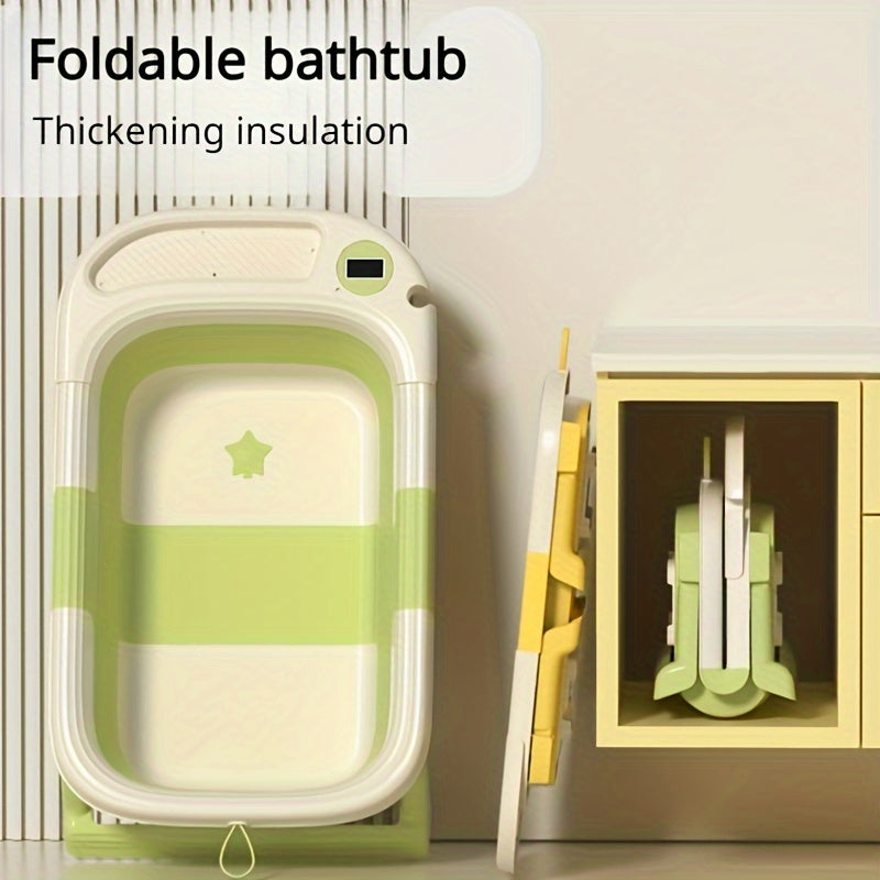 Collapsible Bathtub for Home with Spacious Design and Temperature Sensing