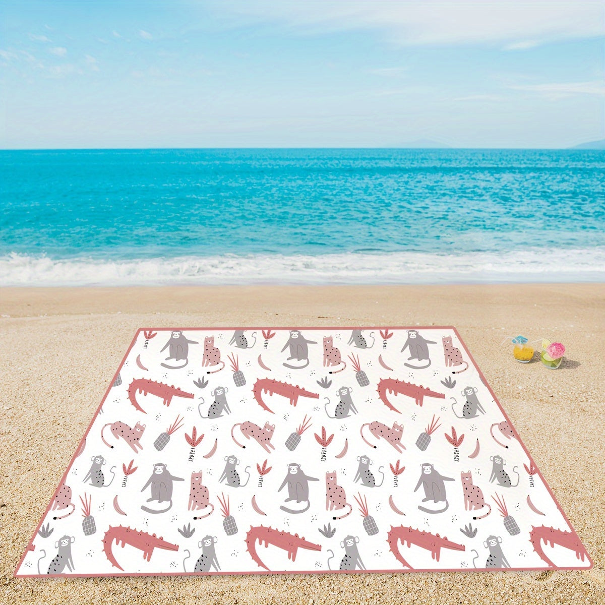 Kids Play Mat 109x109 cm Waterproof Non-Slip Foldable for Crawling and Play