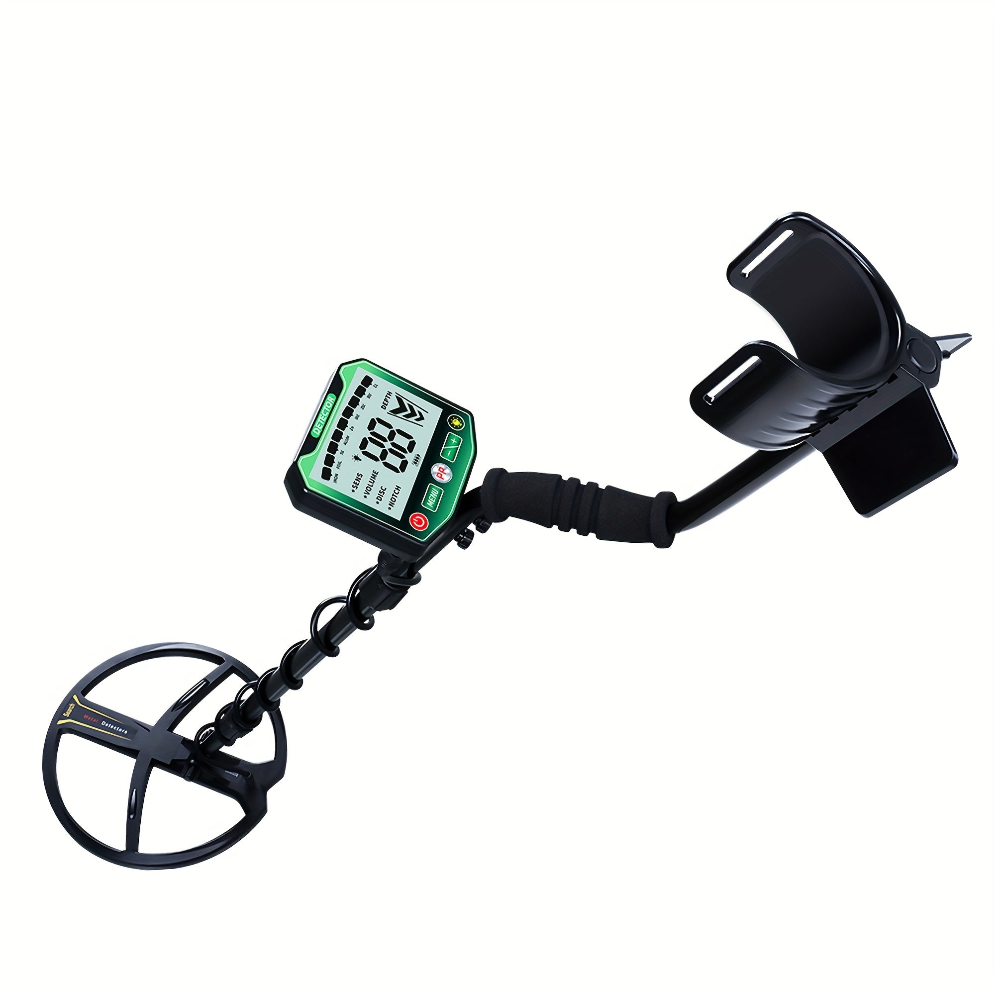 Detector de metales subterráneo con bobina de búsqueda de 27.94cm, pantalla LCD HD, modos ajustables para monedas y metales