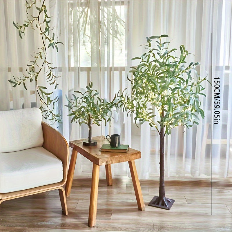 Artificial Tree with Warm White LED Lights USB Powered 152cm or 183cm for Weddings Holidays Home Decor