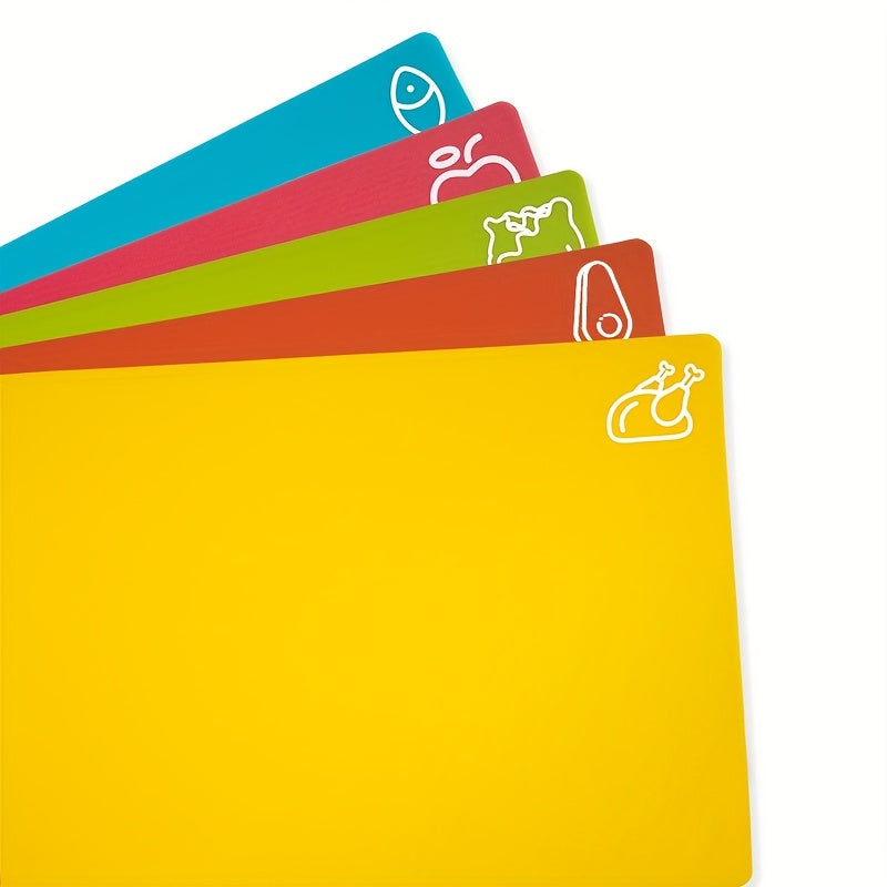 Flexible BPA-Free Cutting Boards Set of 4-10 Non-Slip Kitchen and Camping