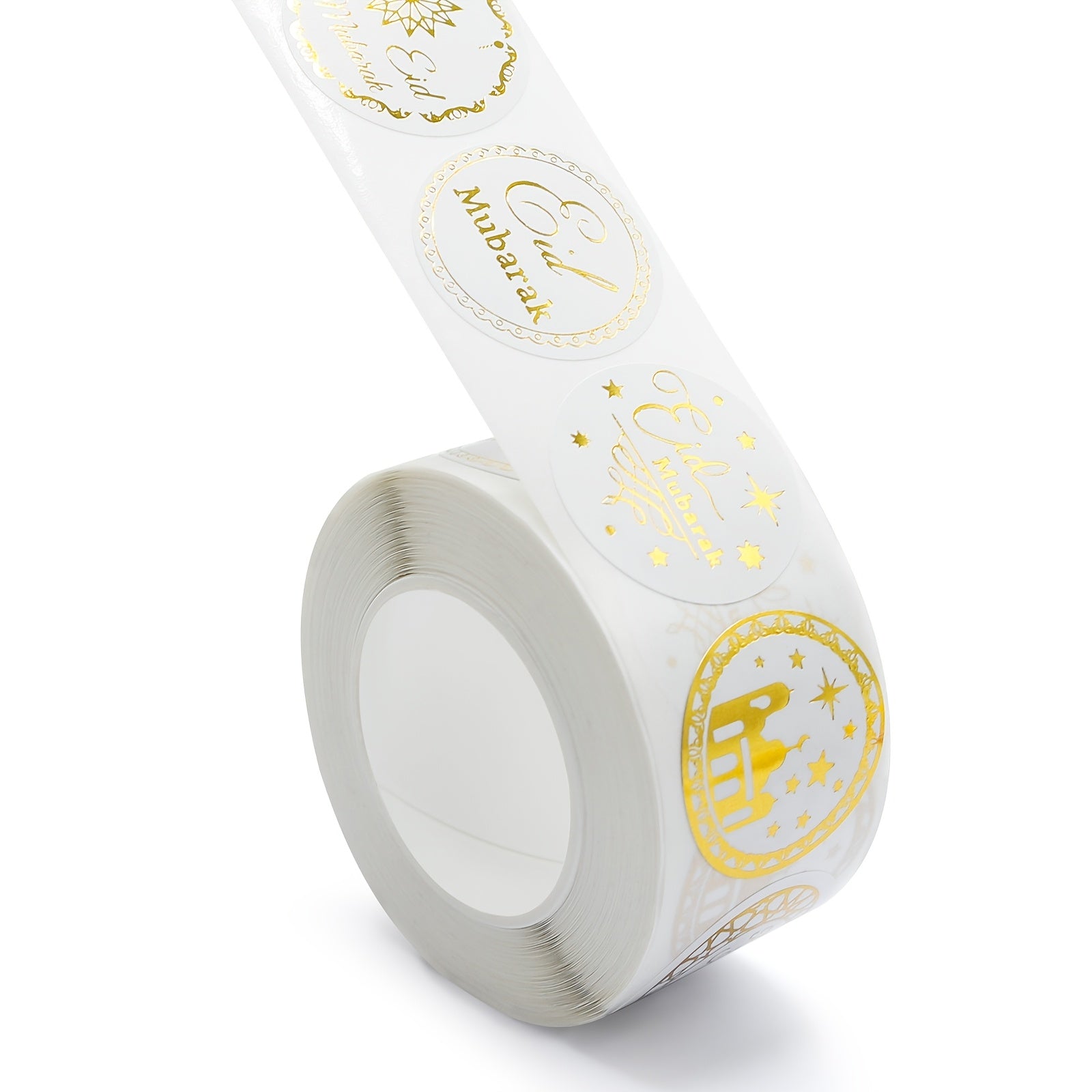 500pcs Gold Eid Ramadan Stickers for Crafts Gift Wrapping Party Decor