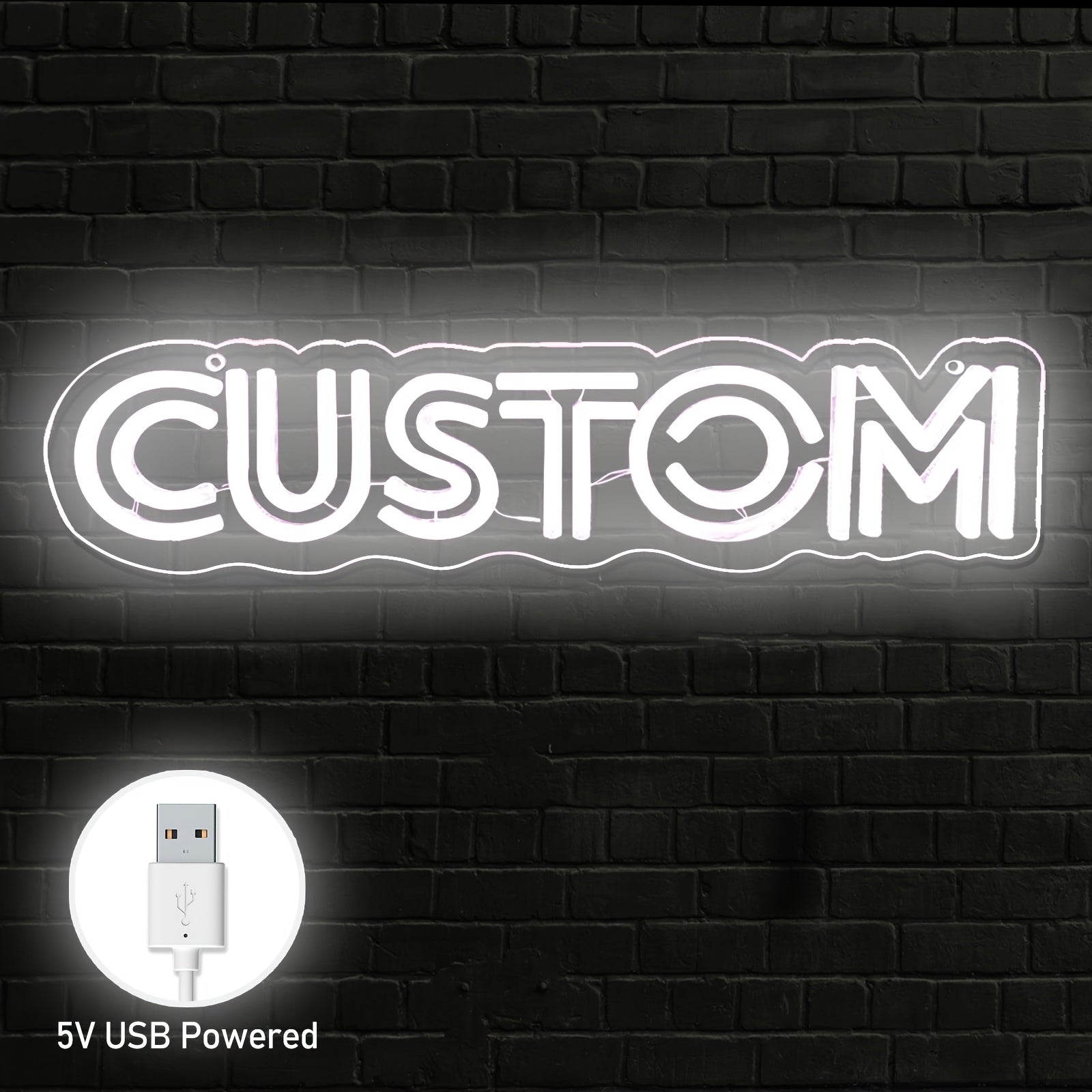 Customizable USB-Powered LED Neon Wall Decor for Weddings Birthdays Home Office Outdoor