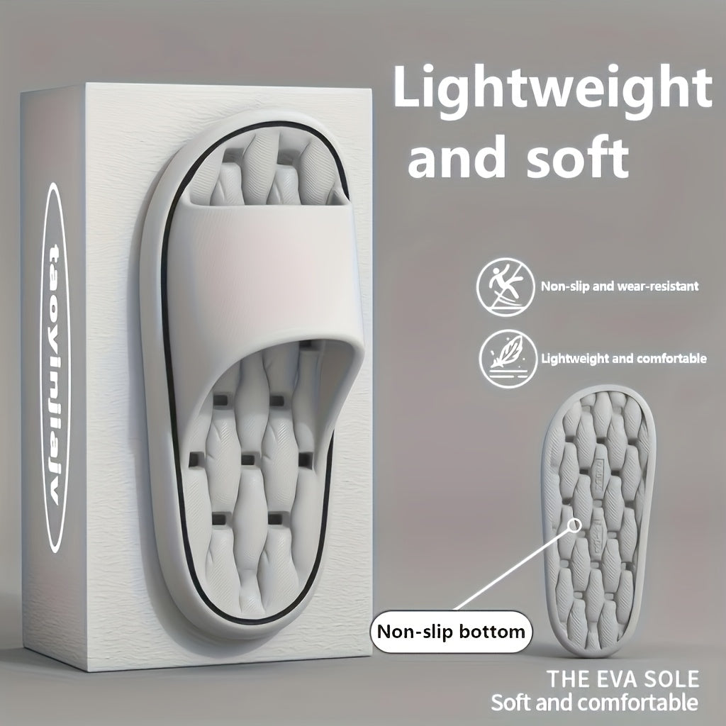 Men's EVA Slip-On Slides Casual Non-Slip Quick-Dry Round Toe All-Season