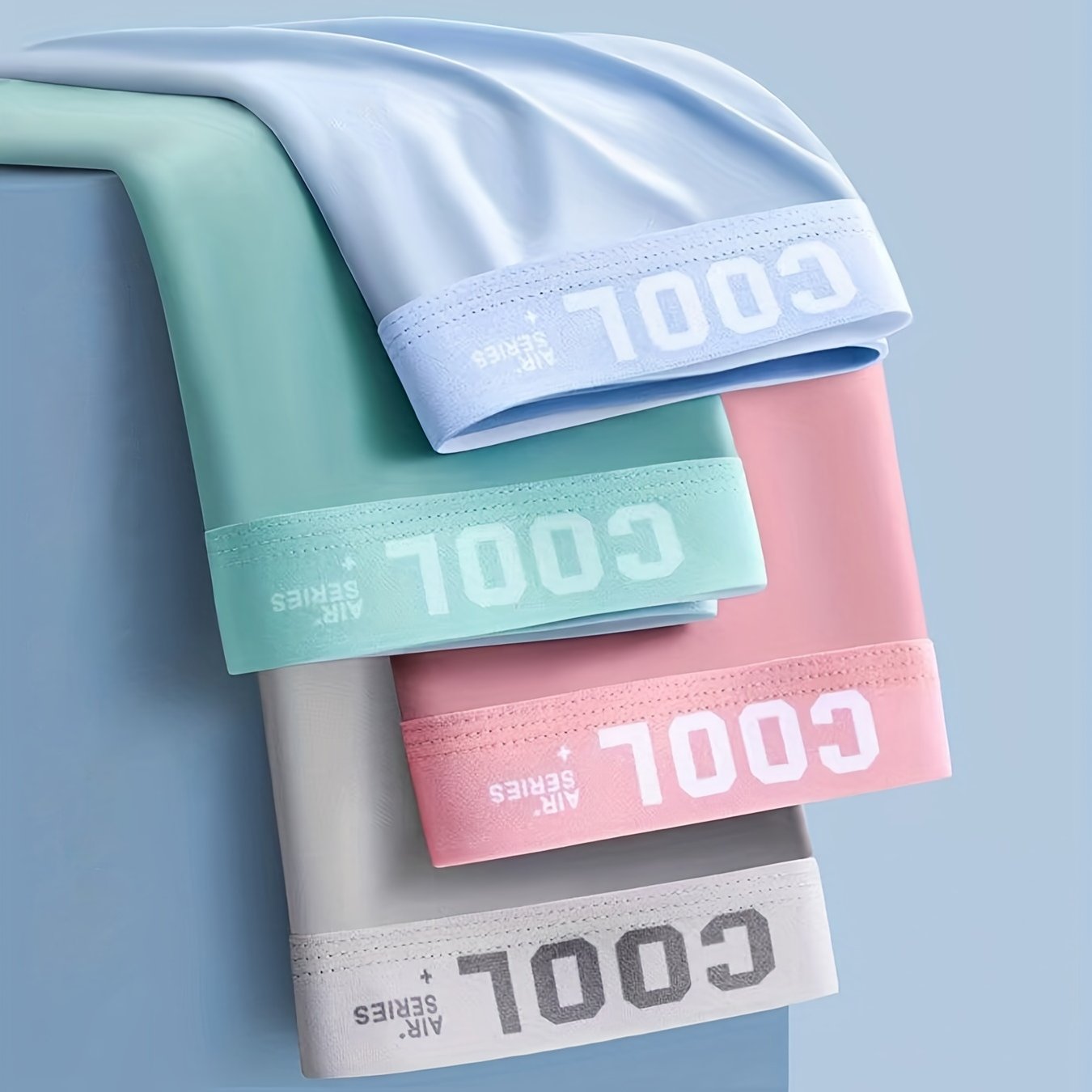 Men's Ultra-Thin Breathable Boxer Shorts 4-Pack Polyester Lycra Stretch Casual